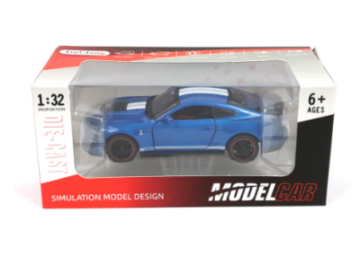 Метален автомобил Ford Mustang Shelby GT500 1:32 син