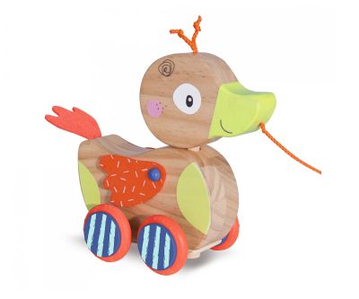 Дървена играчка за бутане и дърпане Пате Eichhorn 100005587