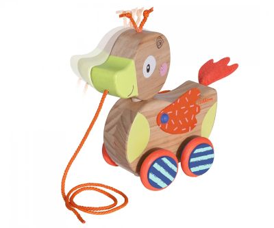 Дървена играчка за бутане и дърпане Пате Eichhorn 100005587