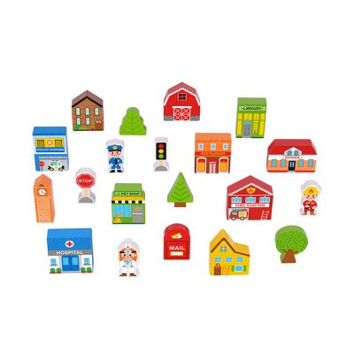 Дървен комплект разходка в града Tooky Toy TK144