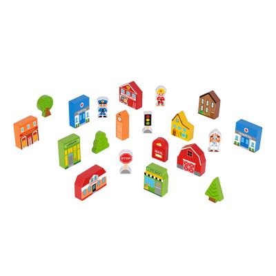 Дървен комплект разходка в града Tooky Toy TK144