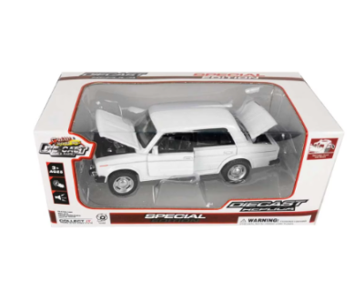 Метална кола Lada 2106 със светлини и звуци - бяла 1:32 