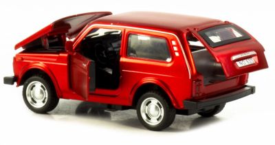 Метална кола Lada Niva 1:32 червена