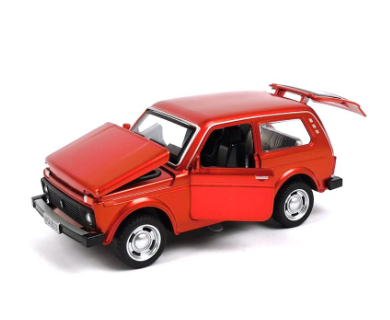 Метална кола Lada Niva 1:32 червена