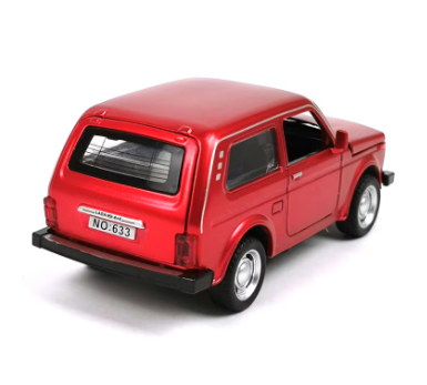 Метална кола Lada Niva 1:32 червена