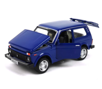 Метална кола Lada Niva 1:32 син