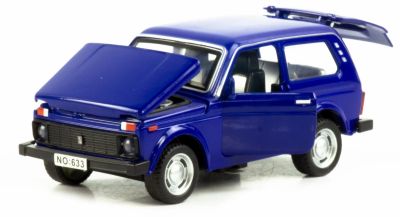 Метална кола Lada Niva 1:32 син