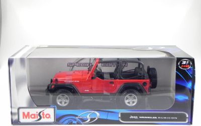 Метален джип Jeep Wrangler Rubicon Maisto 1/18 червен 31663