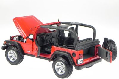 Метален джип Jeep Wrangler Rubicon Maisto 1/18 червен 31663