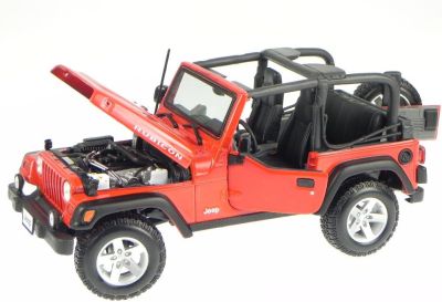 Метален джип Jeep Wrangler Rubicon Maisto 1/18 червен 31663