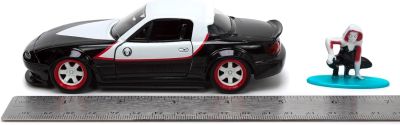 Метален автомобил Marvel Ghost Spider 1990 Mazda Miata Jada Toys 253223014 - 1/32 