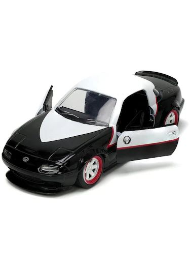 Метален автомобил Marvel Ghost Spider 1990 Mazda Miata Jada Toys 253223014 - 1/32 