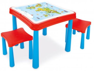 Детска маса с конструктор и два стола Pilsan 03477