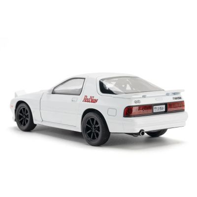 Метален автомобил Mazda RX7 със звук и светлини 1/24 бял