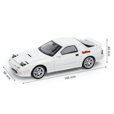 Метален автомобил Mazda RX7 със звук и светлини 1/24 бял