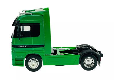 Метален камион влекач Mercedes-Benz Actros WELLY 1/32 green