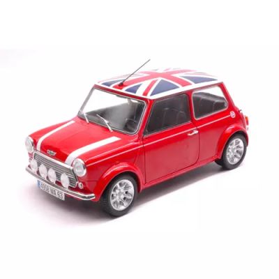 Метална кола MINI COOPER SPORT 1997 - RED + FLAG SOLIDO 1:18 - 1800604