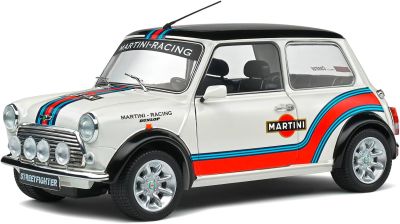 Метална кола Mini Cooper Sport Martini Evocation White 1998 SOLIDO 1:18 - 1800610