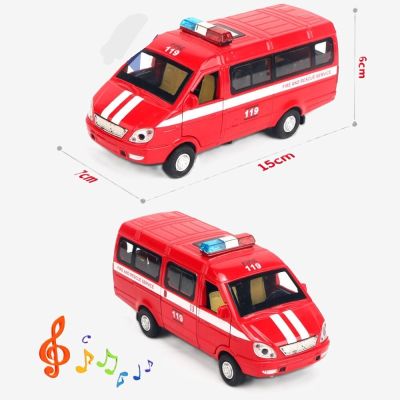 Метален микробус ГАЗ пожарна със звук и светлини
