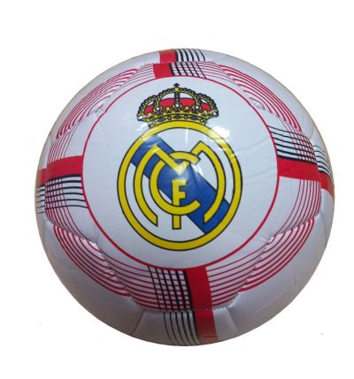 Кожена футболна топка Real Madrid бял