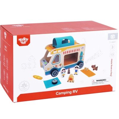 Дървен кемпер с фигури и аксесоари Tooky Toy TH427
