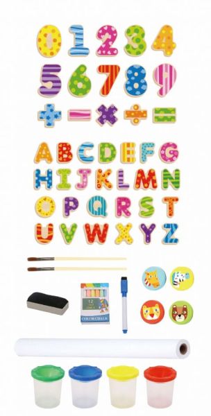 Дървена двустранна дъска за рисуване Tooky Toy TL114