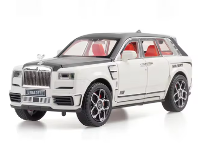 Метален джип Rolls Royce Cullinar Mansory със звук и светлини 1/24 бял