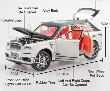 Метален джип Rolls Royce Cullinar Mansory със звук и светлини 1/24 черен