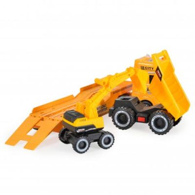 Камион автовоз с багер и самосвал 666-68F