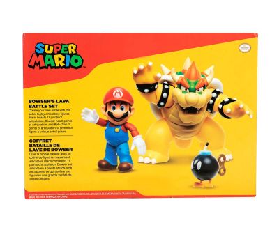 Супер Марио срещу Диорама Jakks Pacific 64512-4L Nintendo Mario срещу Bowser