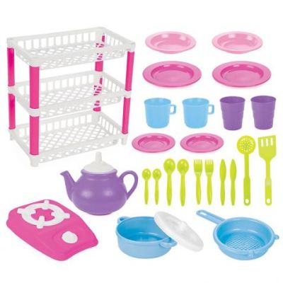 Детски кухненски прибори в сушилники с котлон Pilsan 03337 
