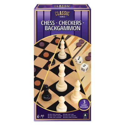 Комплект игри 3 в 1 Шах, Дама, Табла AMBASSADOR ST2303 