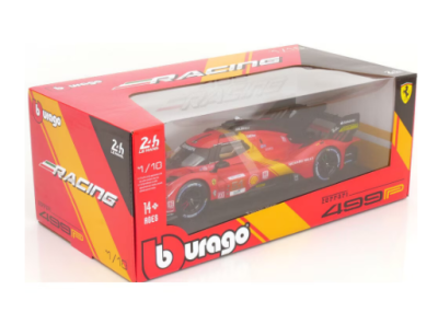 Метална кола Ferrari Racing 499P LMH Bburago 1:18  