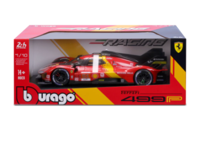 Метална кола Ferrari Racing 499P LMH Bburago 1:18  