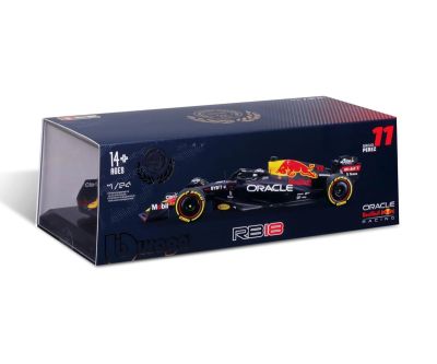 Метална кола Formula 1 Oracle Red Bull Racing RB18 №11 Sergio Perez Bburago 1:24