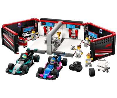 Конструктор LEGO City 60444 Гараж от F1 с коли Mercedes-AMG и Alpine
