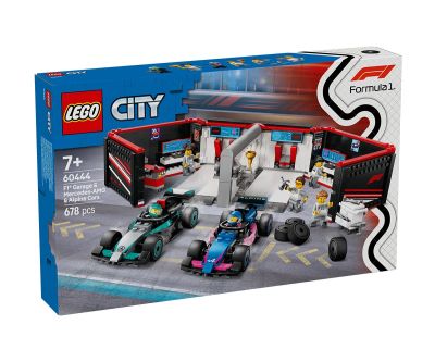 Конструктор LEGO City 60444 Гараж от F1 с коли Mercedes-AMG и Alpine