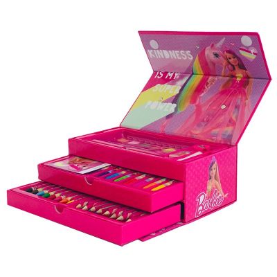 Комплект за рисуване в триетажно куфарче Barbie 668277