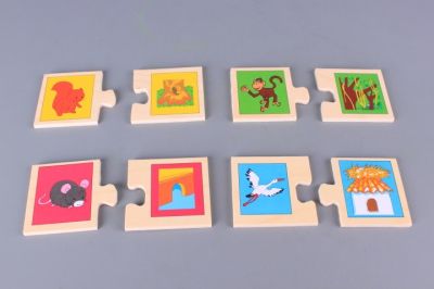 Дървен пъзел "Кой къде живее"