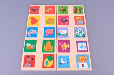 Дървен пъзел "Кой къде живее"