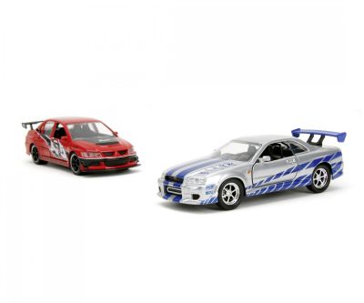 Метални автомобили Fast&Furious Nissan Skyline и Mitsubishi Lancer Evo 1:32 Jada Toys 253202019