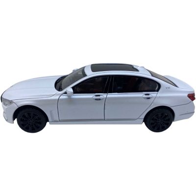 Метален автомобил BMW 7 Series със звук и светлини 1/24 бял