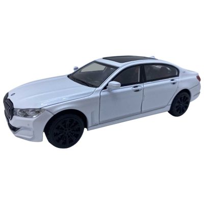 Метален автомобил BMW 7 Series със звук и светлини 1/24 бял