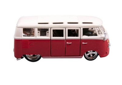 Метален бус Volkswagen Van Samba Red Bburago 1:32