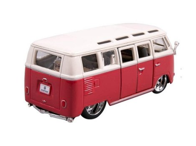 Метален бус Volkswagen Van Samba Red Bburago 1:32