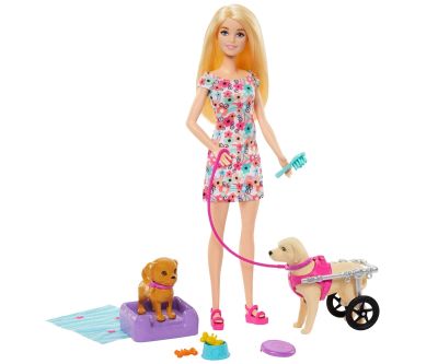 Кукла Barbie На разходка с кученце Mattel HTK37 Барби 