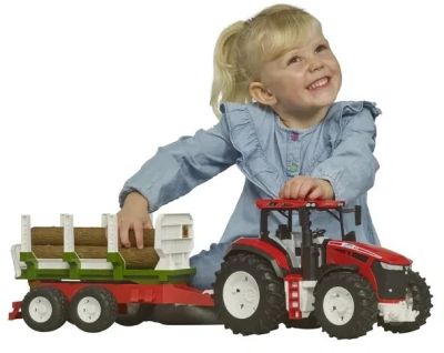 Трактор Roadmax с ремарке за трупи BRUDER 03453