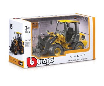 Строителна машина Volvo L25 мотокар виличен товарач Bburago 1:50 