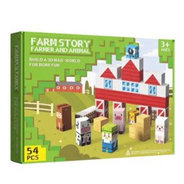Конструктор с магнитни блокчета Farm Story FD136-51