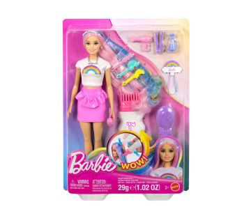 Кукла Barbie с шарена коса и аксесоари за прически Mattel JJP07